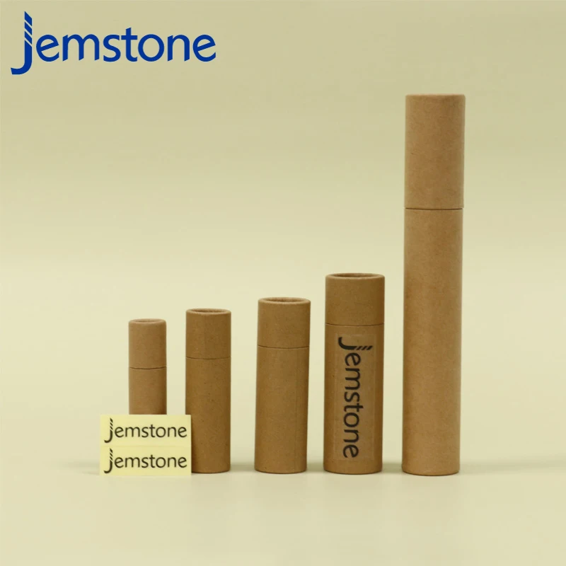 eco friendly  round food grade  stick craft lip balm cardboard deodorant containers kraft push up paper tubes