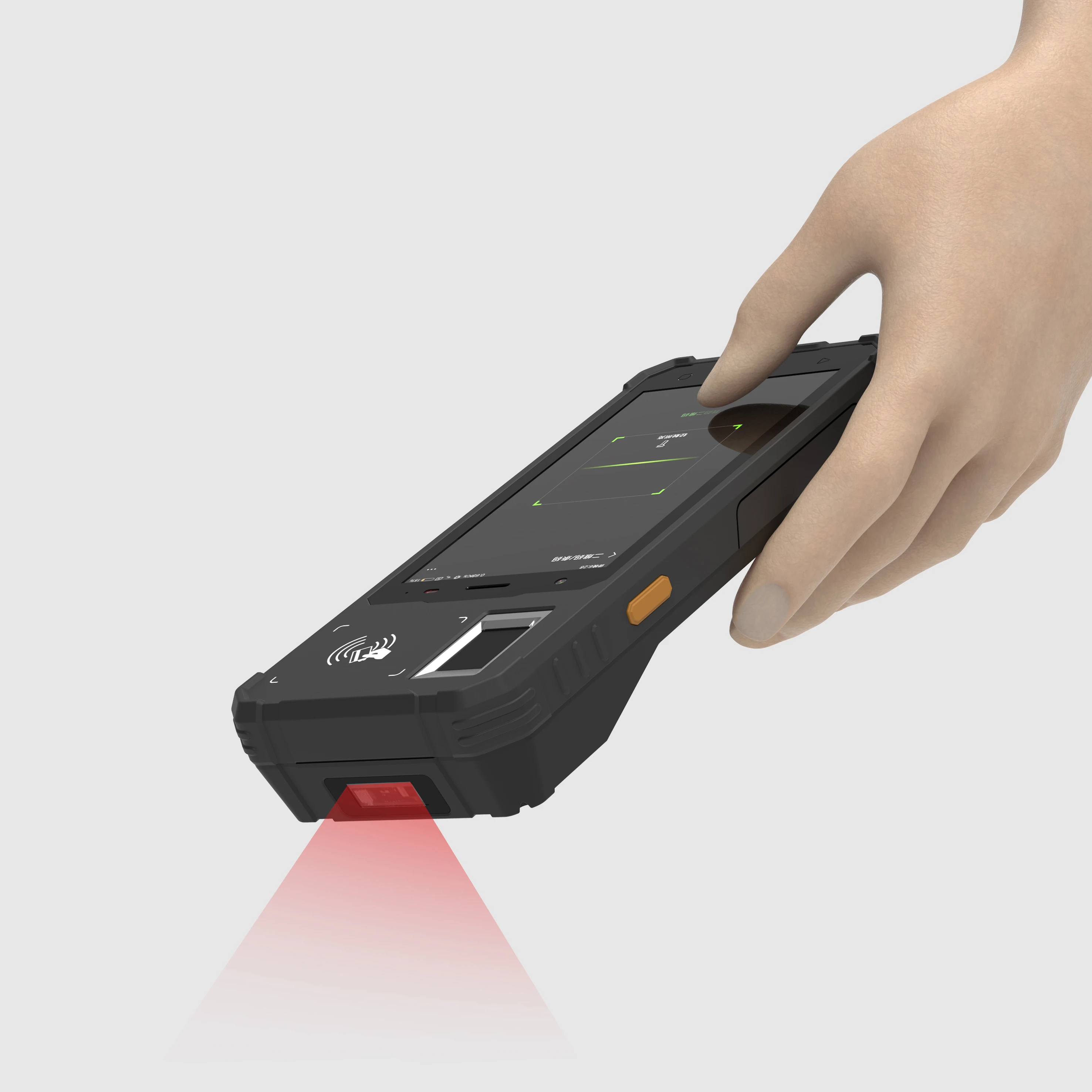 Rugged smart phone call industrial pda handheld 5.5inch 4g lte nfc qr code ip67 gps waterproof