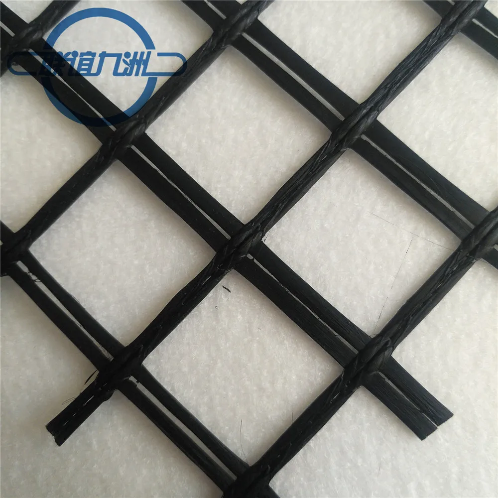 CE ISO certificated bitumen coated glassfiber geogrid for for asphalt road building
