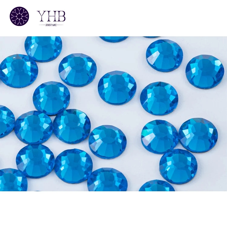 YHB Higher Quality Hotfix Rhinestones Capabilities Manufacturers Capi Blue SS0 To SS48 Custom Rhinestones
