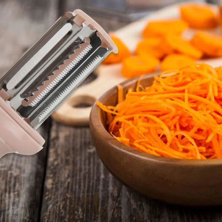 Gloway New Arrival Ginger Garlic Press Grater Peeling Knife 3 in 1 Fruit and Vegetable Peeler Multifunctional Vegetable Grater