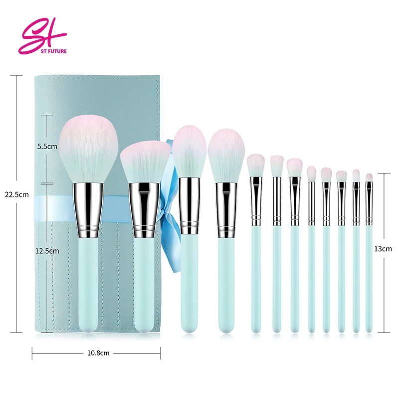 2022 New Arrival 12 Pcs Magnetic Cosmetic  Synthetic Hair Makeup Brush Set