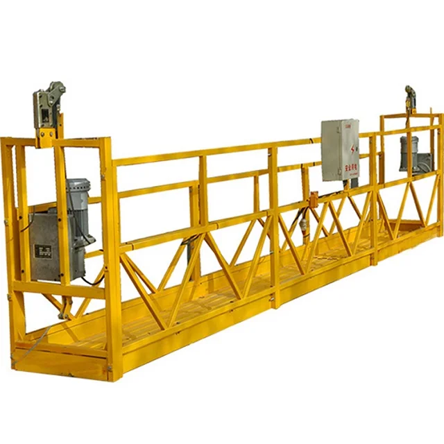  High rise electric hoist lifting rope suspended platform andamio
