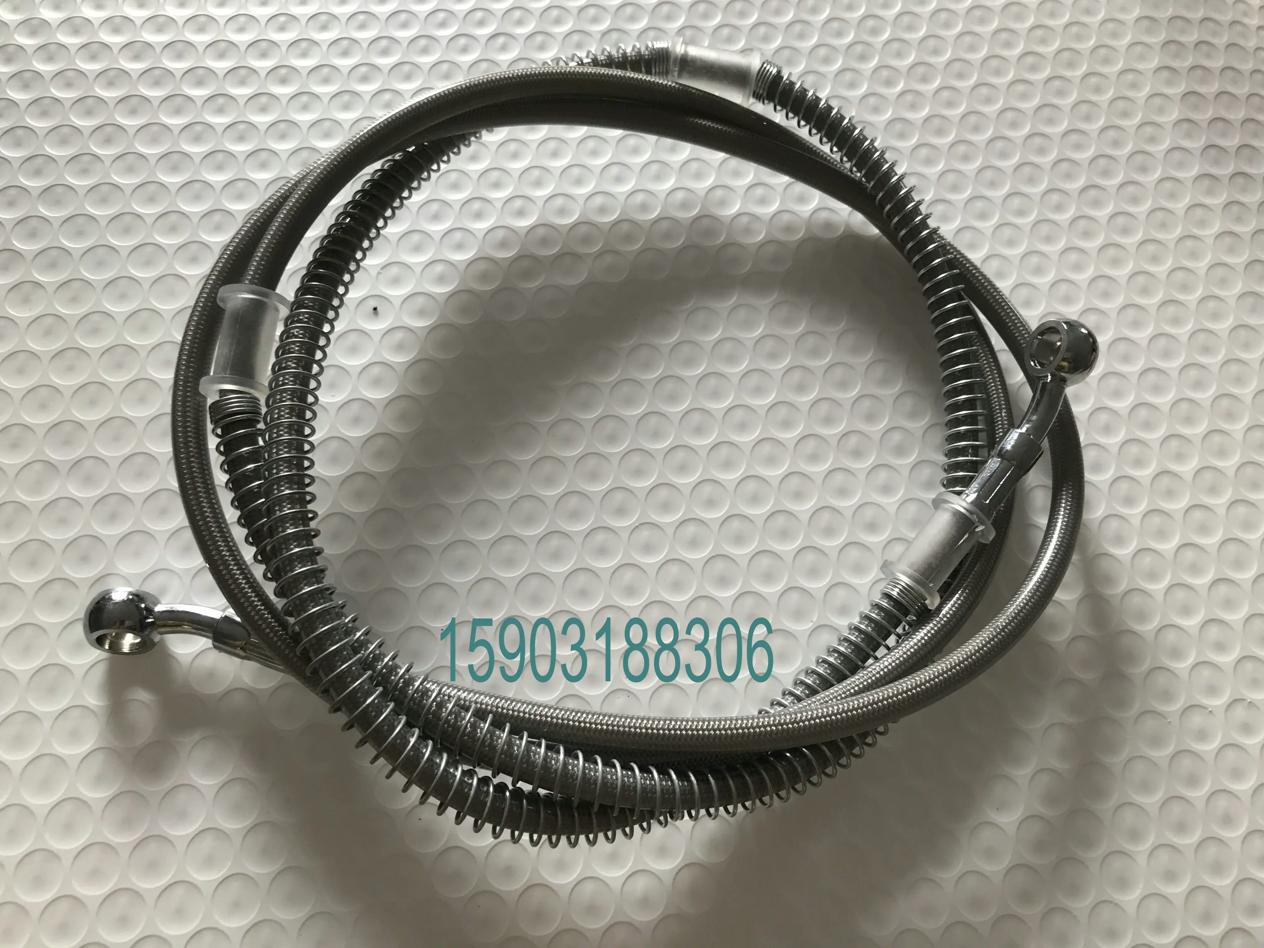 
AN3 3.2mm x 7.5mm Hydraulic Reinforced Stainless Steel Braided Motorcycle Brake Oil Hose Line Pipe With 28Degree Banjo Fittings 