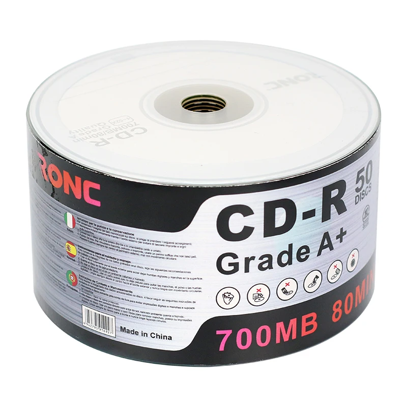 RONC Factory Wholesale Recordable Empty CD Music 700 MB Printable Blank Disc CD-R Disk