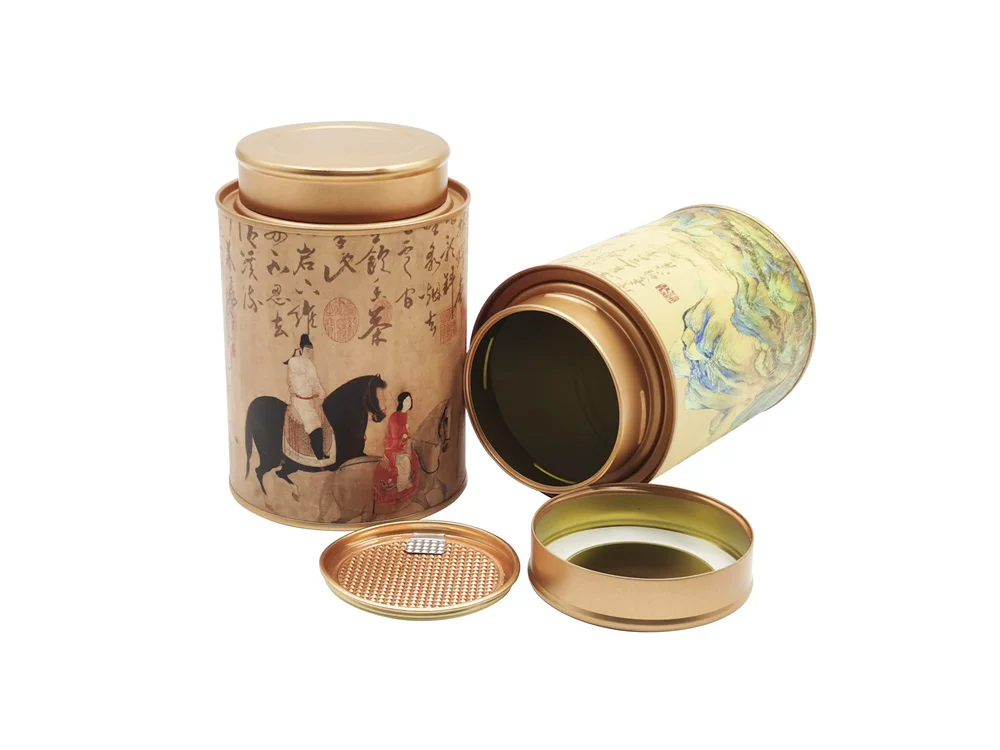 99mm 126mm Cardboard Airtight Jars 401 502 Packaging Tea Composite Paper Cans with Custom Design Printing