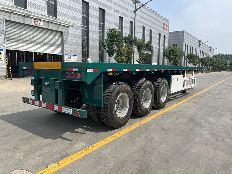 Vehicle Master Chinese New 3  Axles 60 Tons 80 Ton Flatbed Trailer Flat bed semi trailer For sale
