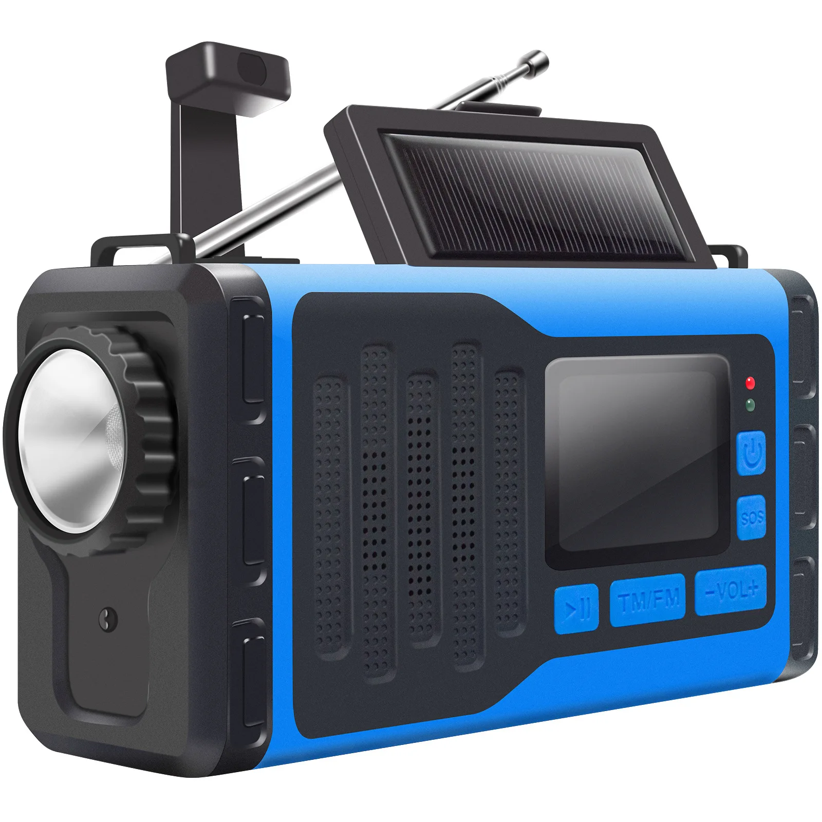 Supported AM FM NOAA Weather Alert Radio with LCD Digital Display & USB Charging for Hiking