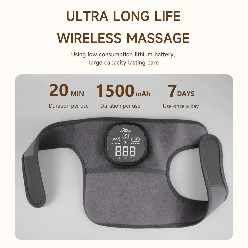 Hot Sale Smart Touch Screen Knee Massager with Infrared Heating Vibration Blood Circulation Kneepad for Pain Relief