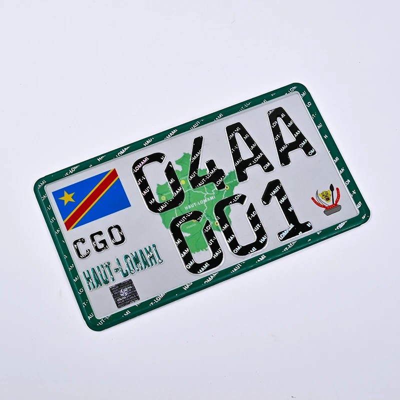 New Arrival Wholesale Custom High Quality Manufacturer Printed Metal Sign Aluminum Reflective Embossed Car Number License Plate