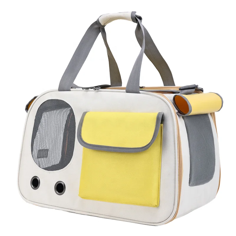 Large Capacity Transparent PET Carrier Multi-Functional Folding Backpack Cat Small Rabbits Sustainable Zipper New Thickened