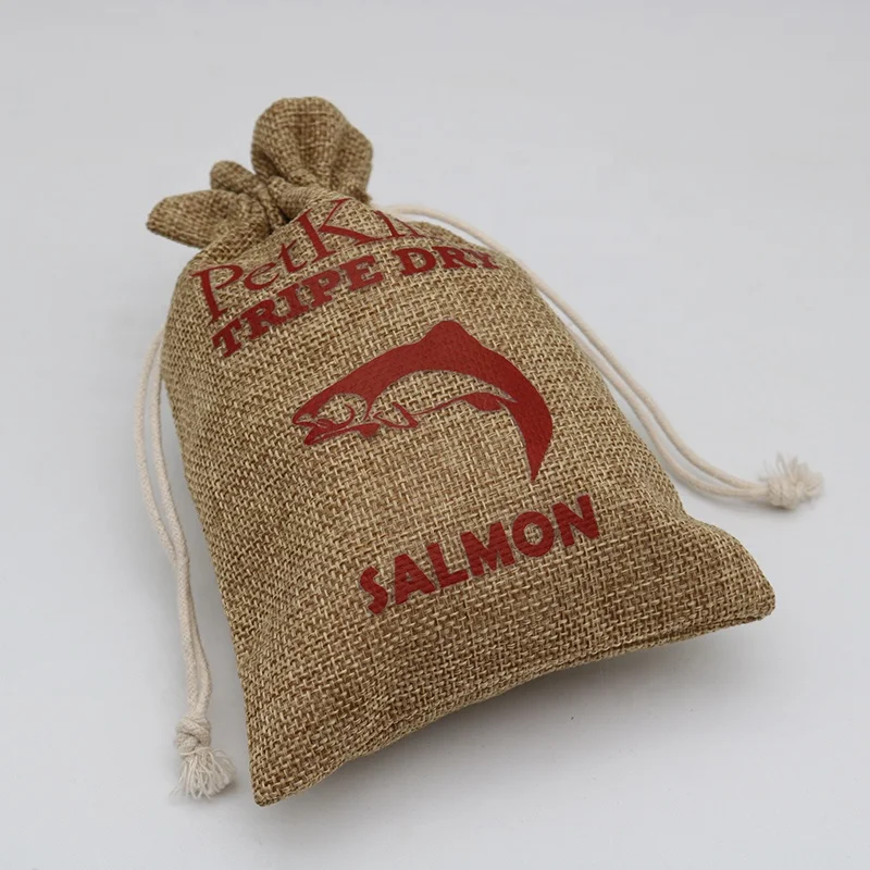 custom printed small jute hemp bags