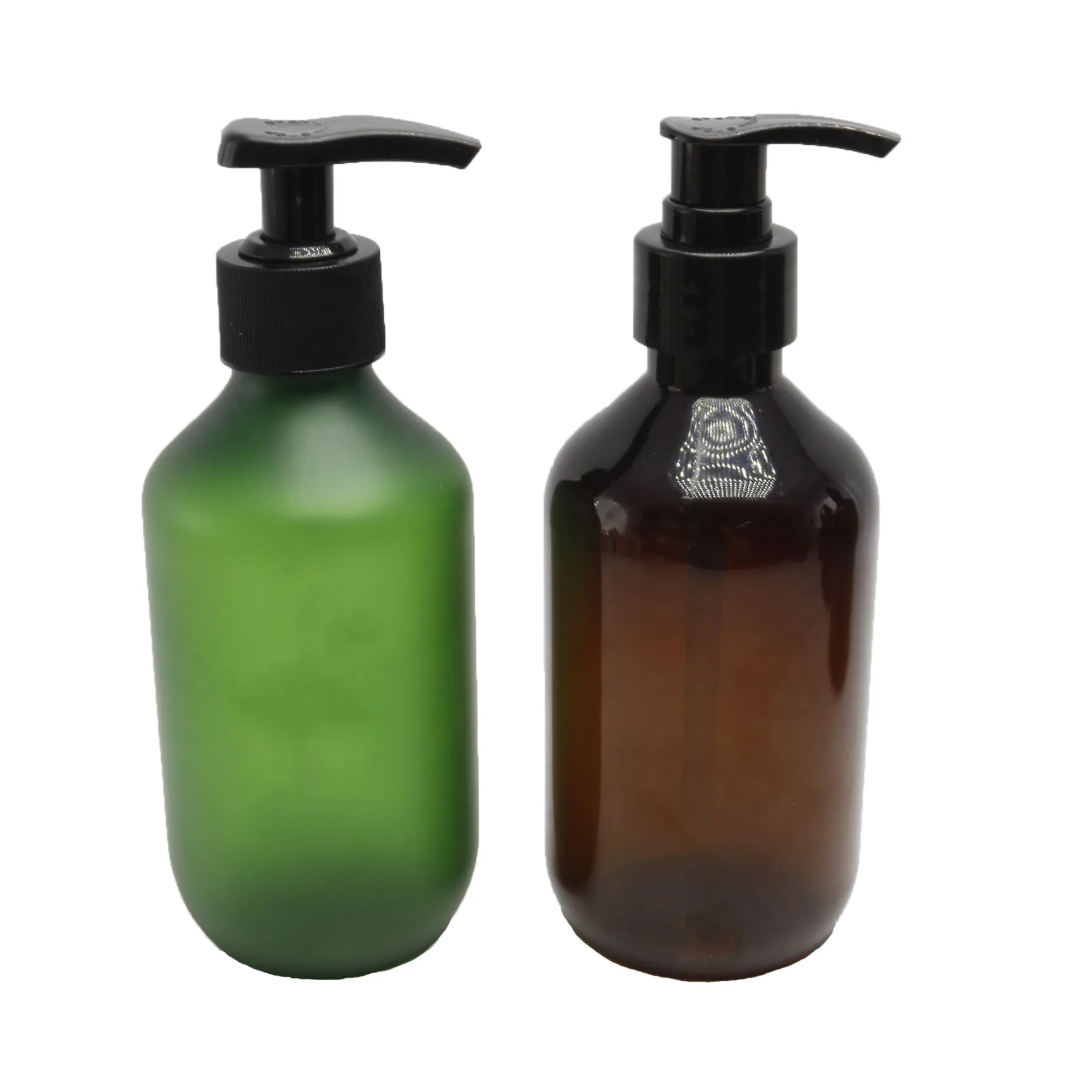 Green amber 200 300 500 ml luxury pet shampoo and conditioner bottles packaging shower gel pump empty plastic bottle for hair