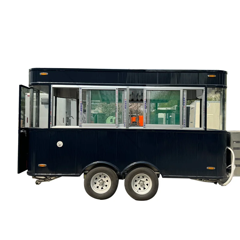 china mobile caravan ice cream bakery bbq pizza mobile street food car cart trailer with fully equipped truck for sale