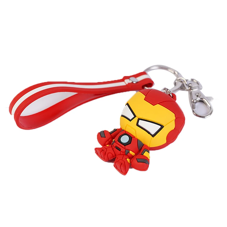 
New Arrival Marvel Hero 5.5cm Iron man Keychain Gift key chain ring Craft 