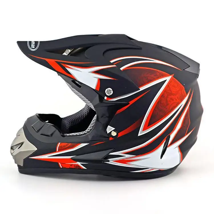 Adult Helmet For Dirtbike Atv Motocross Offroad Motorcycle Snowmobile Helmet With Visor, Full Face Motorcycle Helmet