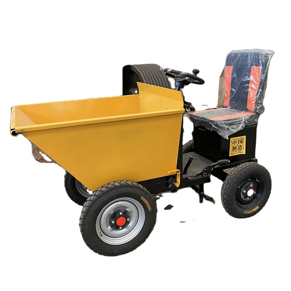 Electric hauler site small four-wheeler breeding car four wheel ash hopper pulling goods dump cart