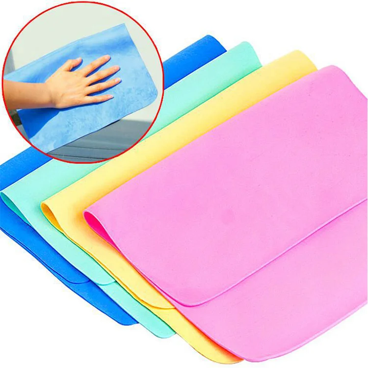Custom Logo PVA Chamois Leather Car Wiping 64*43cm 43*32cm Car Wipes Wash Cleaning Towel