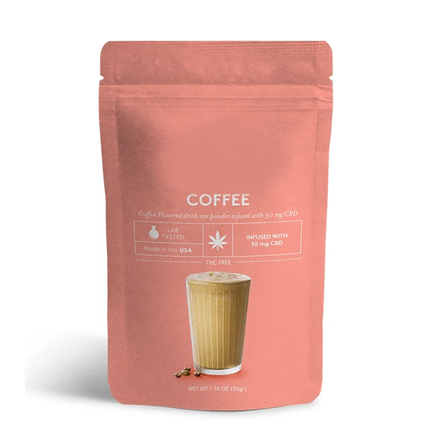 
NEW 2021 CBD Coffee Flavor Powder Drink Mix Infused with 50mg - CBD Drink Hot or Cold - Instent powder - Made in USA 
