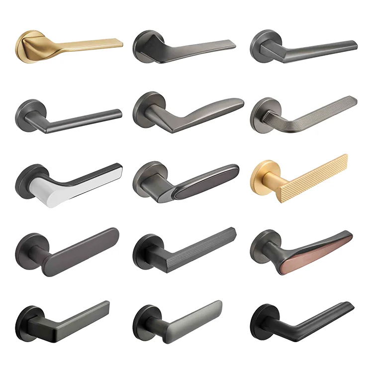 Modern Style Luxury Design Interior Lever Door Lock And Handles Zinc Alloy Door Handle For Hotel