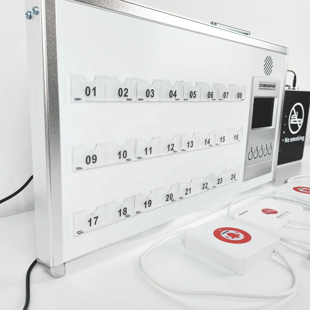 Hospital Clinic Nursing Home Caregiver Patients Emergency Pager Call Bell Buttons and Panel Wireless Calling System