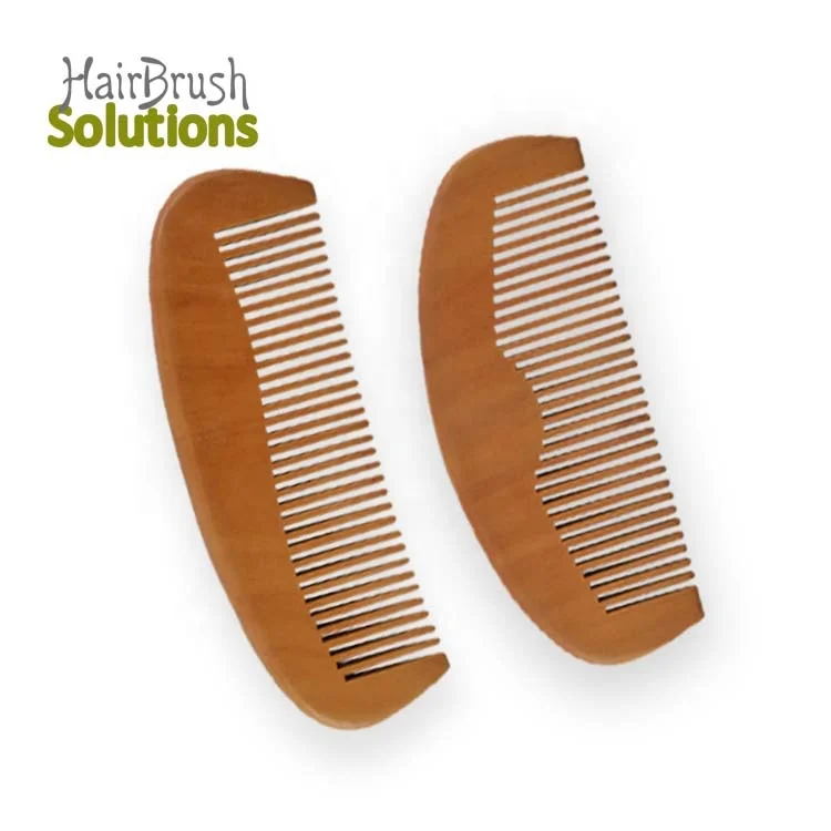Chinese Custom Beech Pear Anti Static Tangle Small Fine Comb Wood Hair Comb Set Wooden Beard Comb Set Manufacturers