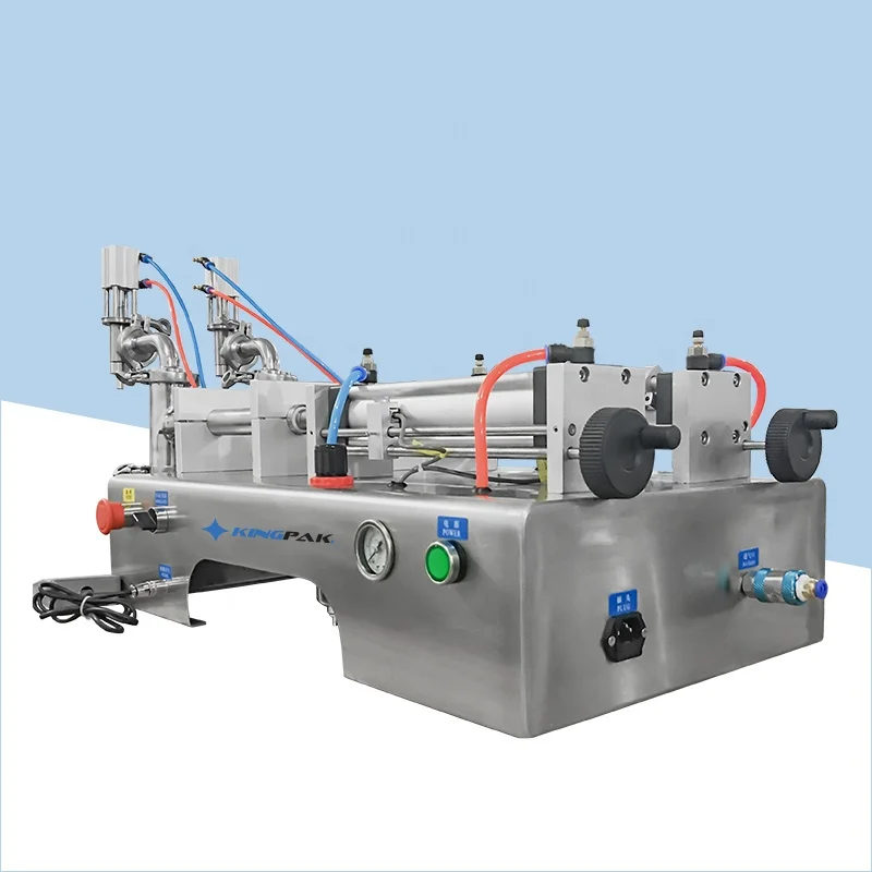 100ml Desktop Double Heads Pneumatic Automatic Liquid Filling Machine Price