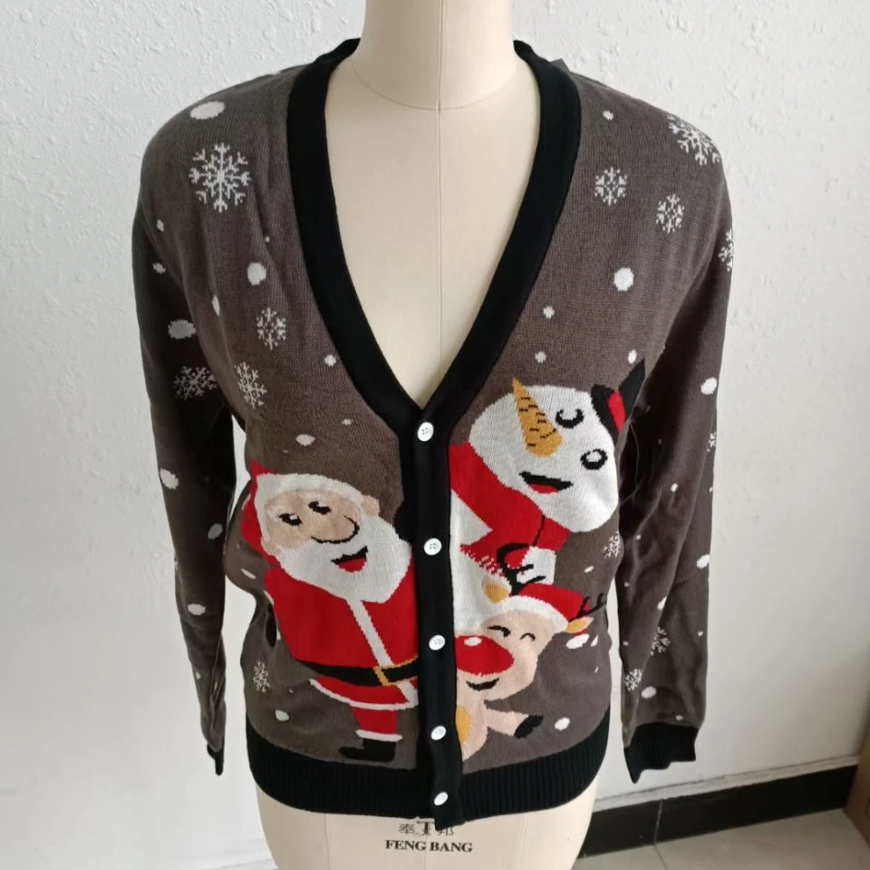 Рождественский жаккардовый свитер с воротником «хомут»