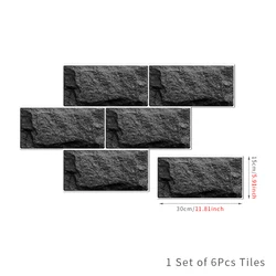 Matte Varnishing 3D Stone Grain Thickening Home Decoration Living Room Renovation Custom Die Cut China Wall Stickers Supplier