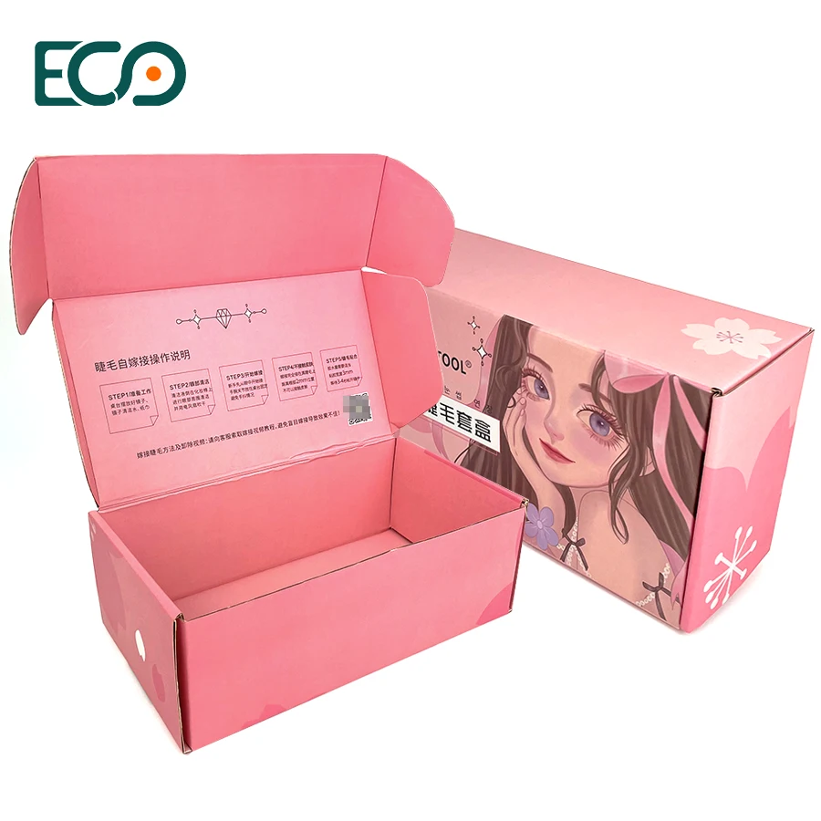 Shock-proof Insert Recycled Custom Corrugated Paper Packaging Box With for Body Lotion and Shampoo