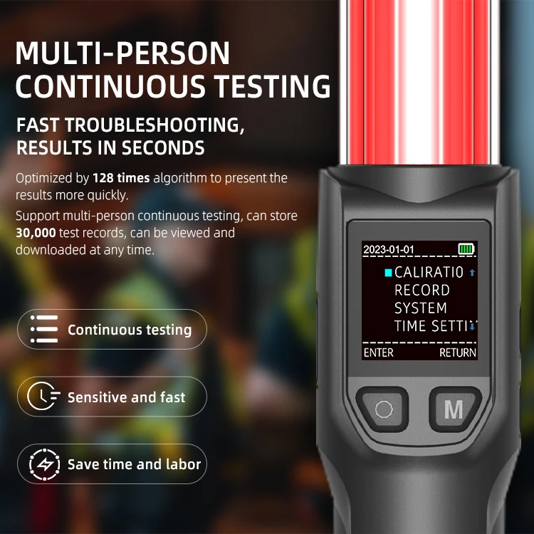Professional Alcoholimeter High Tecnology Portable Breathalyzer Digital Alcohol Tester with Window Breaking Function