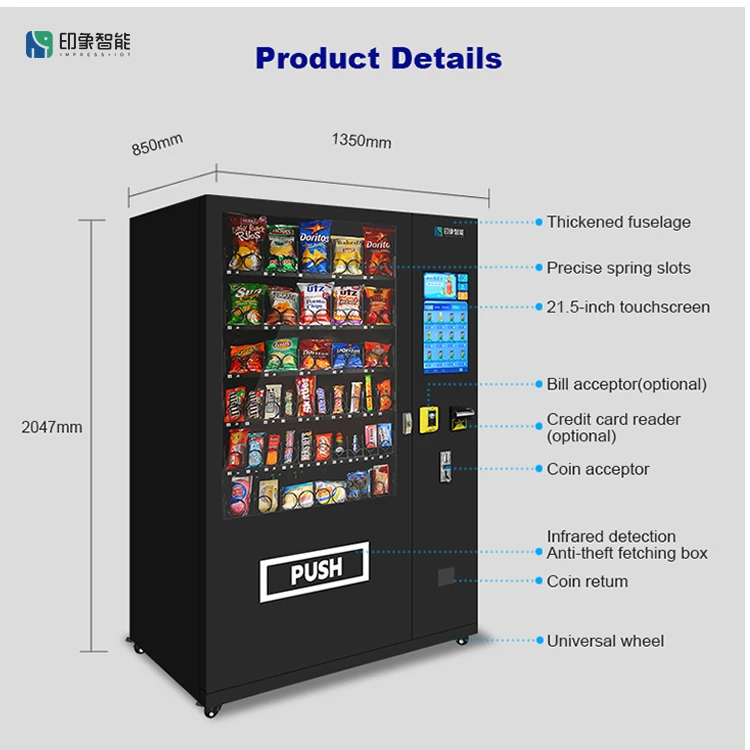 Wholesale Vending Machines with Credit Card Payment System Vending Machine NAYAX Vending Machine for Sale