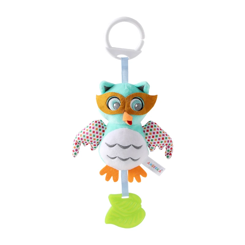 Baby bed hanging teething rattle deer cat owl elephant toys stroller crib hanging wind chime