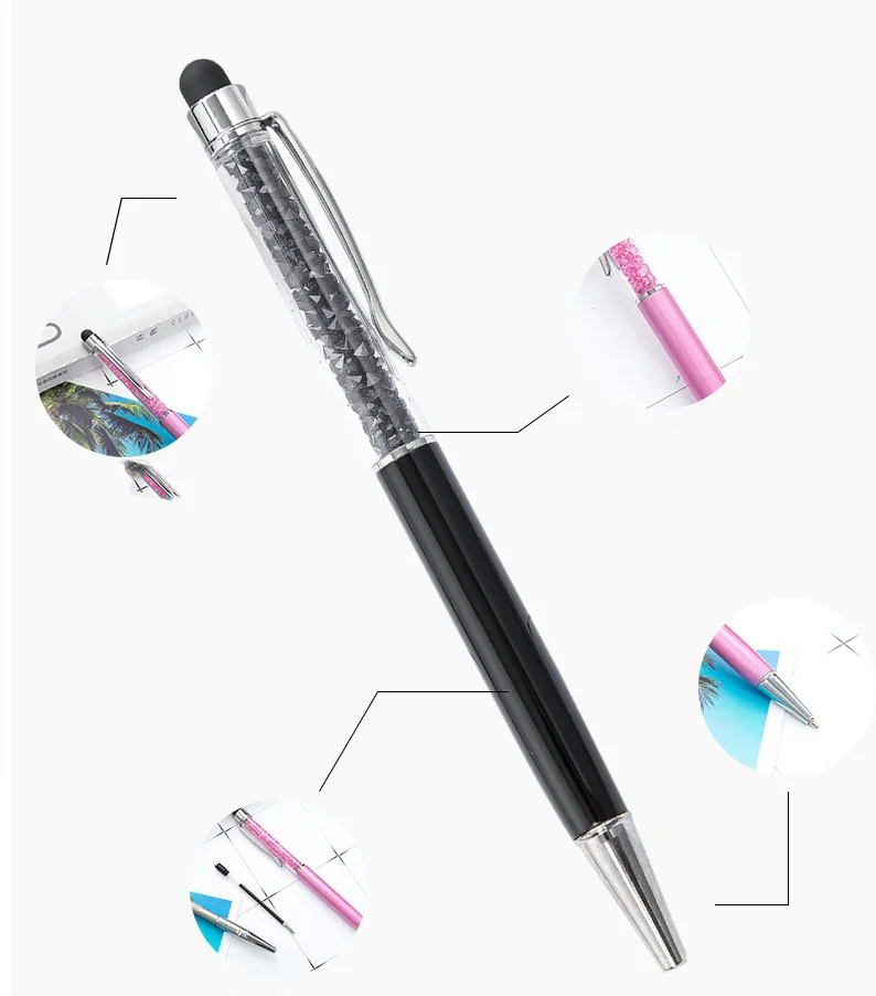 Promotional Custom Logo Stationery  Stylus Pen Stylus   Laser logo  Pen Metal Stylus Ballpoint Pens