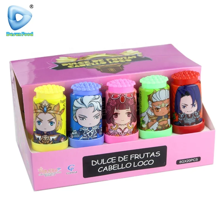 Китай оптовая продажа сумасшедшие волосы жидкие конфеты фрукты джем