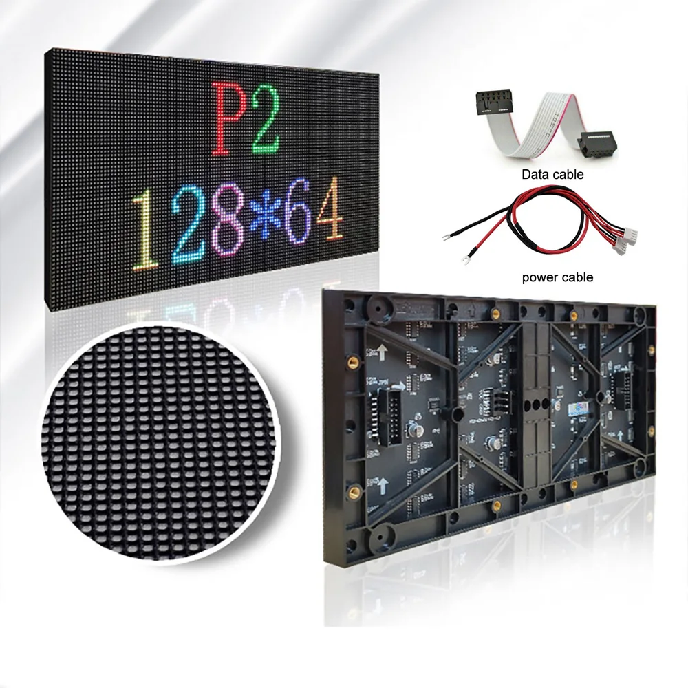 P2mm 256*128mm LED Panel Retail and wholesale 64*64 1/32 Scan Indoor Advertising Video Wall Full Color HD LED Module