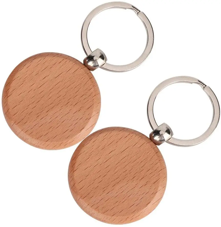 Круглый пустой деревянный брелок для ключей персонализированный бирки ручная работа маленькие подвесные аксессуары украшение одежды и сумок своими