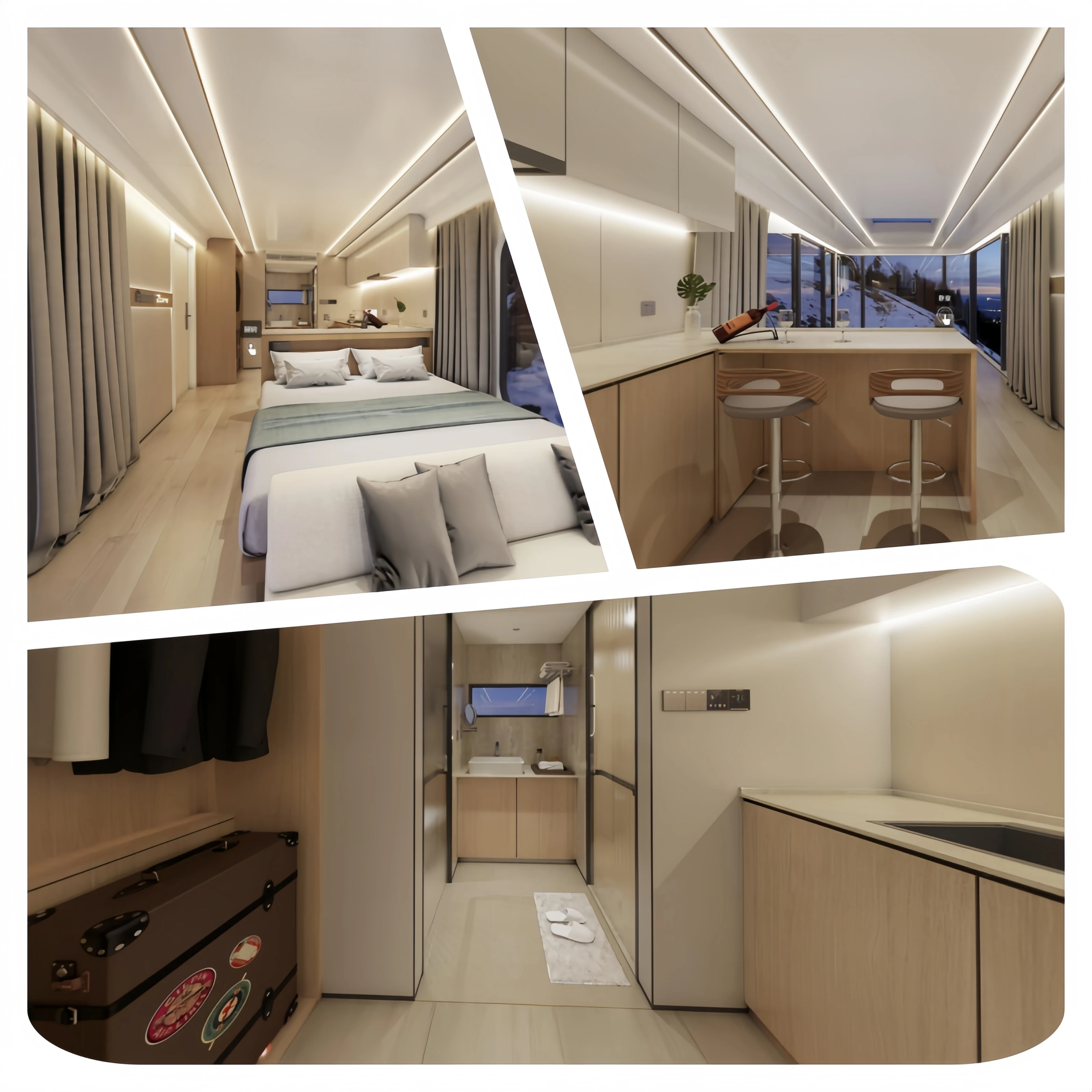 Mobile Home Steel Frame Prefab Expandable Home Capsules Space resorts Camp Living Capsules House