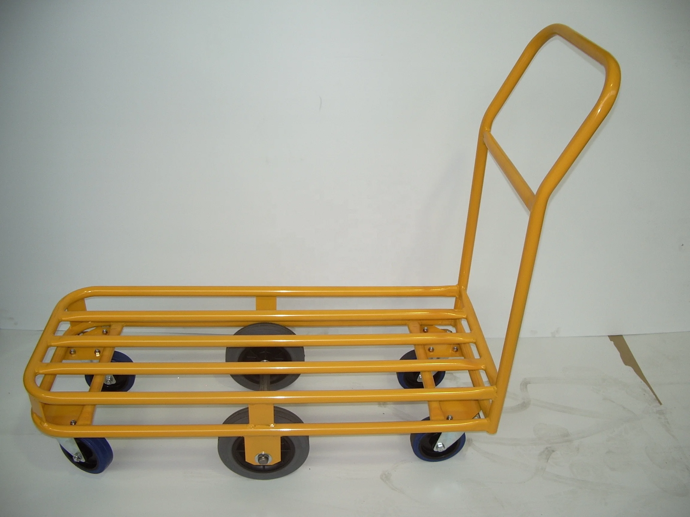 Heavy duty platform hand trolley with 6 wheels With competitive Price