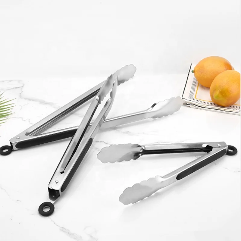 Multifunction Frying Food Serving Tongs Barbecue Clip Clamps Stainless Steel Kitchen Food Serving Tong