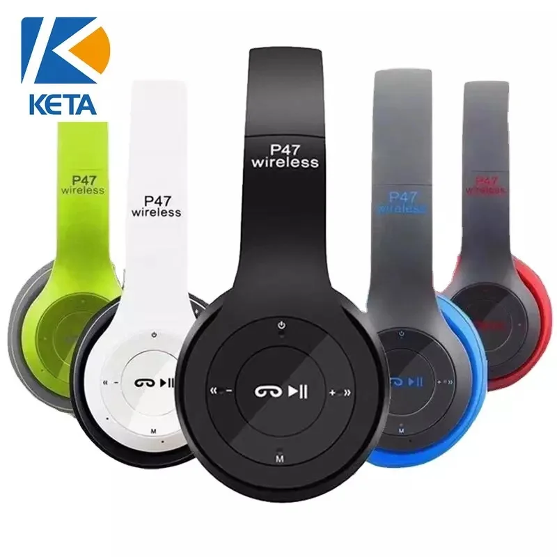 China Factory foldable dual mode Wireless Headphone P47 Direct Sales Over Ear Folding oem accept