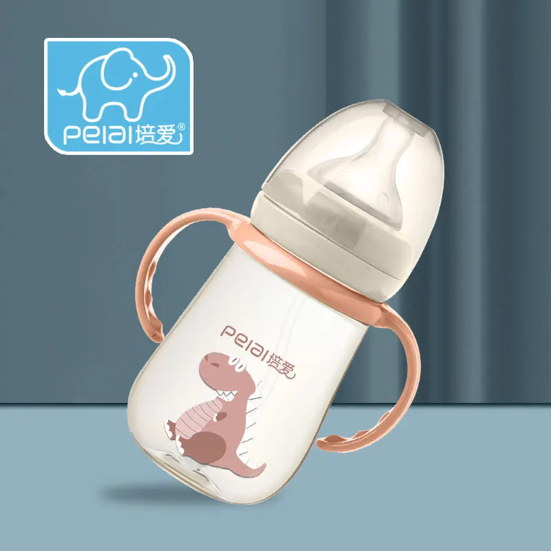 Food Grade PP Safe No Smell Non Toxic Anti-colic Babies Milk Bottle Silicone Nipple 240ml Baby Kids Infant Feeder Bottle