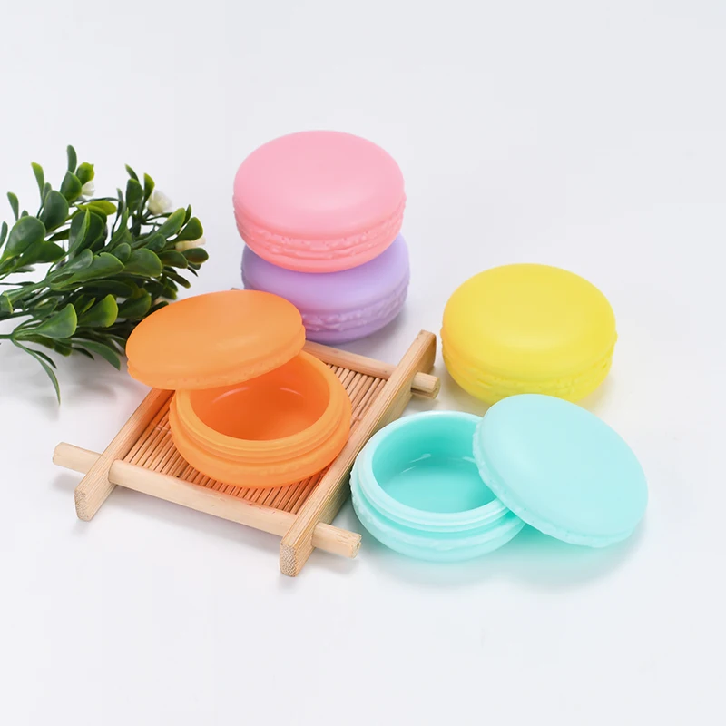 Mini Colorful Cute Candy Pill Jewelry Storage Lip Balm Jar Eye Shadow Cream Macaron Shape jar Case Box