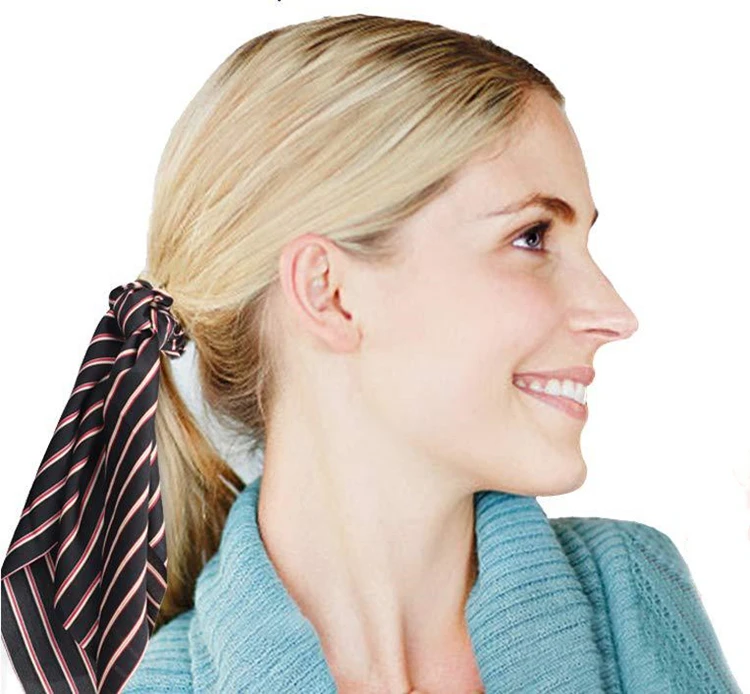 ponytail scrunchie hair ties scarf elastic hair ribbon for women bow ties scrunchies hair bands