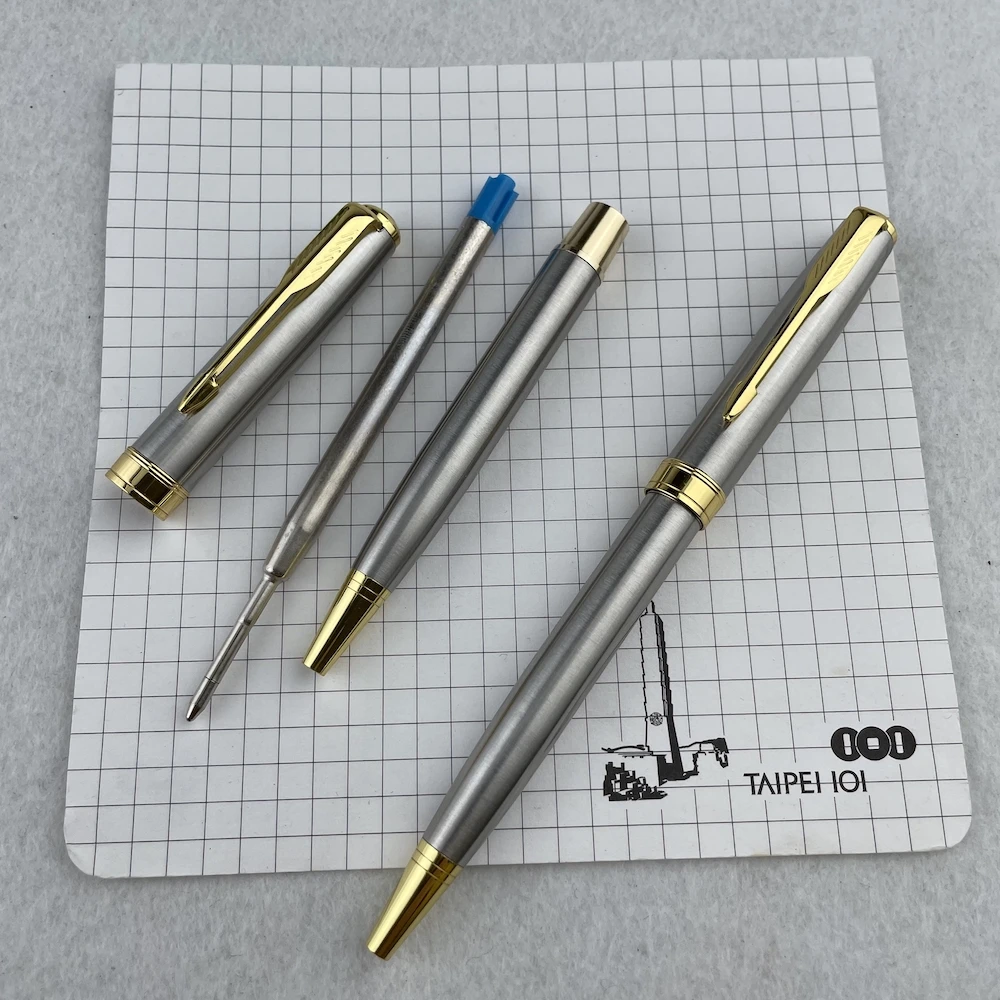 GemFully suppliers luxury business stainless steel ballpoint pen promotional pen with customizable logo