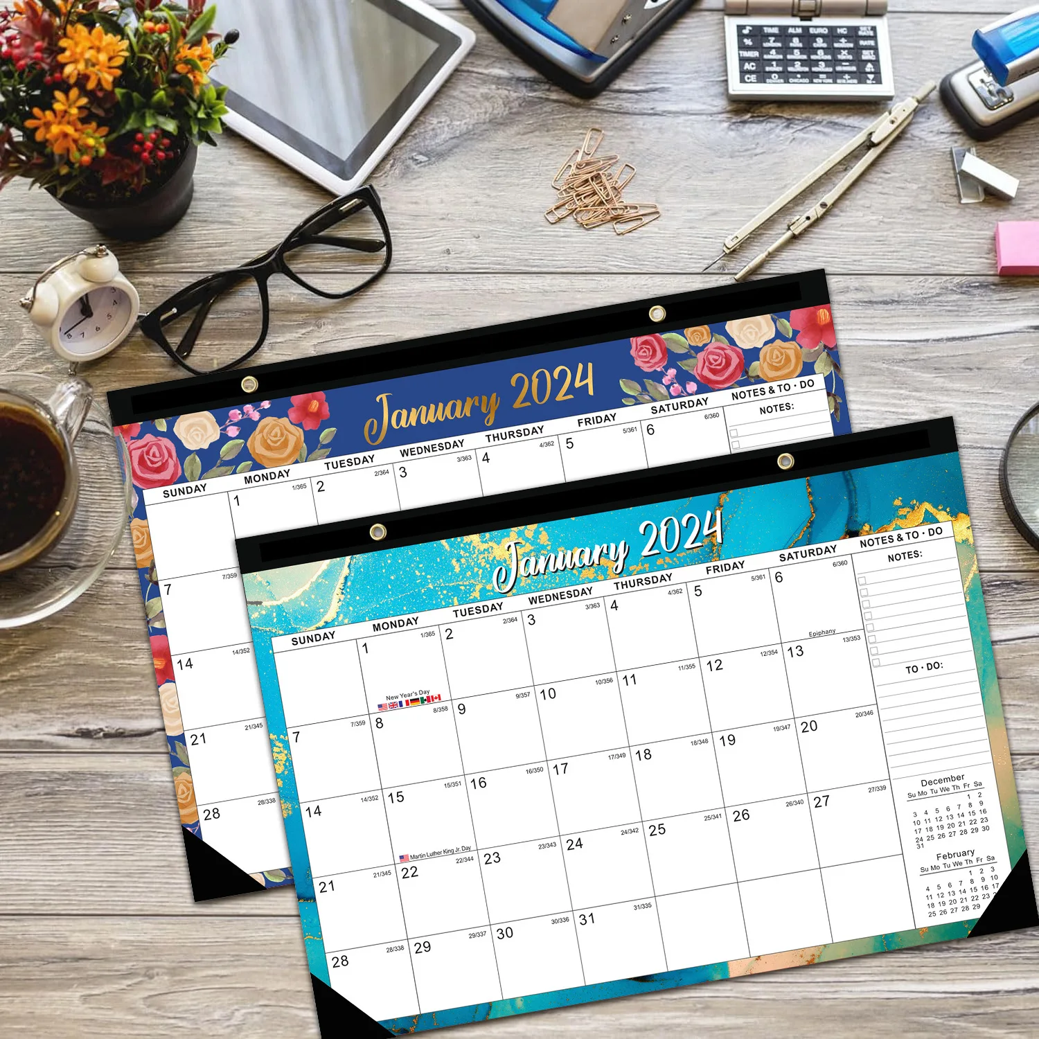 2024-2025 English wall calendar countdown desk calendar Simple creative desk organizer calendar customizable