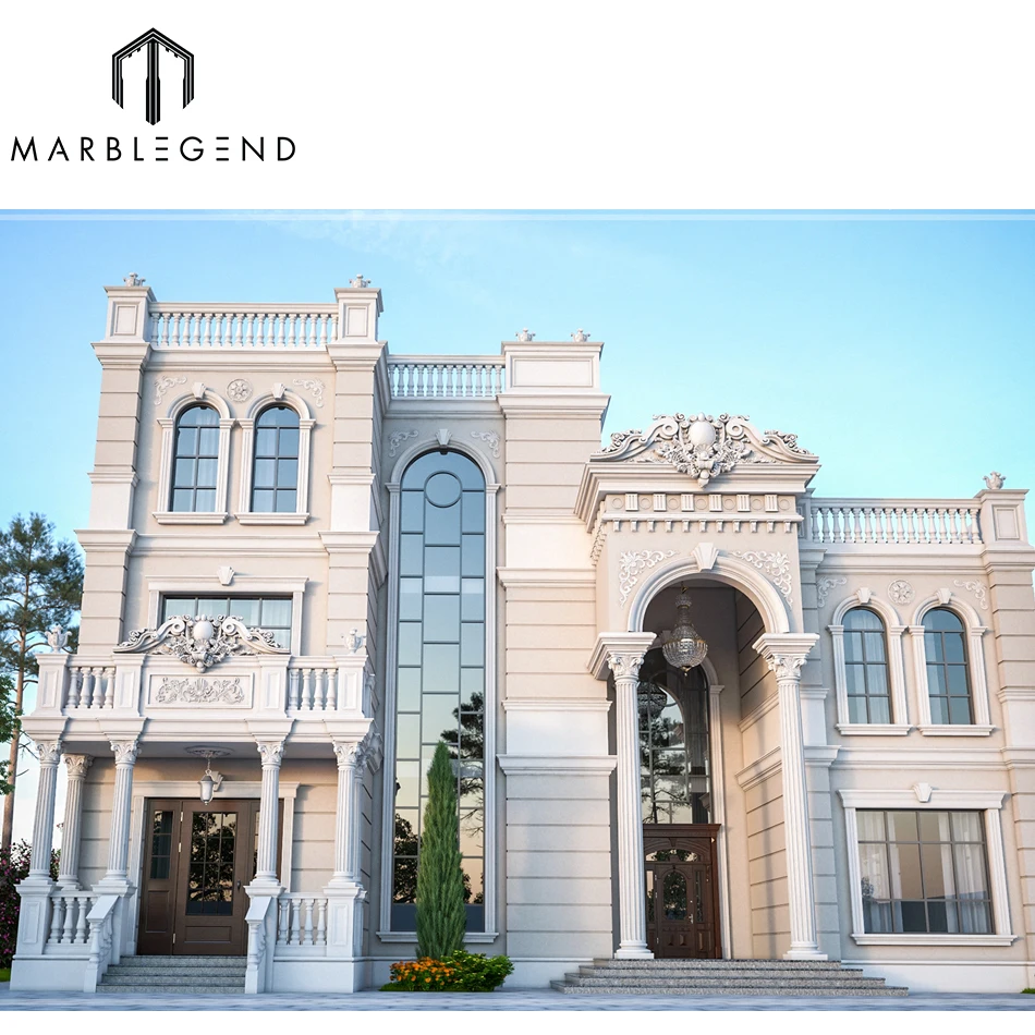 Внешнее украшение для фасада резьба по натуральному камню одинарная и двойная дуга окна