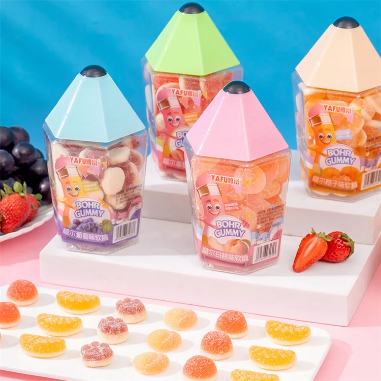 OEM/ODM 220 г Bohr белая персиковая клубника мандарин виноград 4 вкусных аромата Желе мягкие конфеты фрукты конфеты