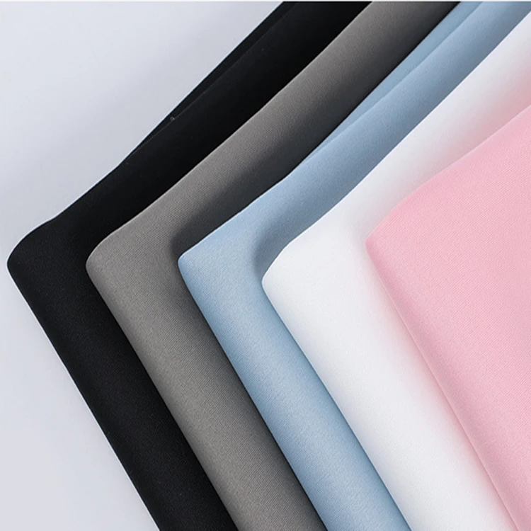 2MM Thick Polyester Cotton Sretch Solid Color Scuba Fabric Hoody