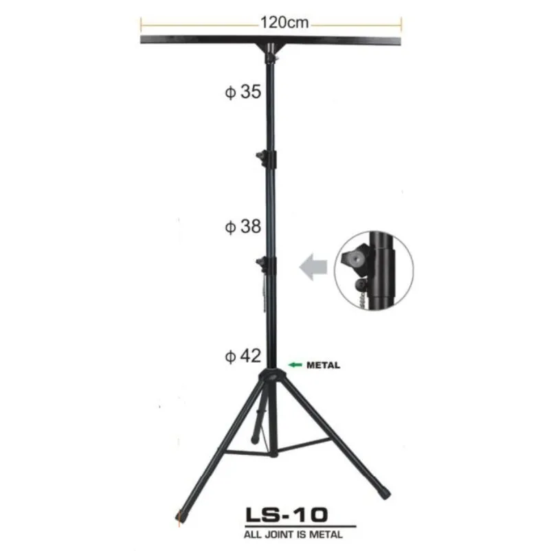 KOOL SOUND Floor Lamp Popular Black Lighting Tripod Stand LS-10